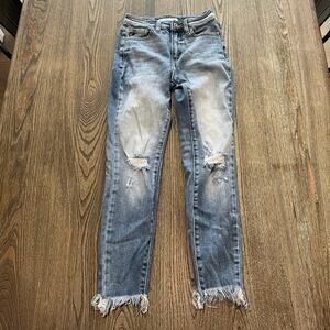 KanCan x Maurices High Rise Destructed Skinny Jeans Light Wash Blue Size 24